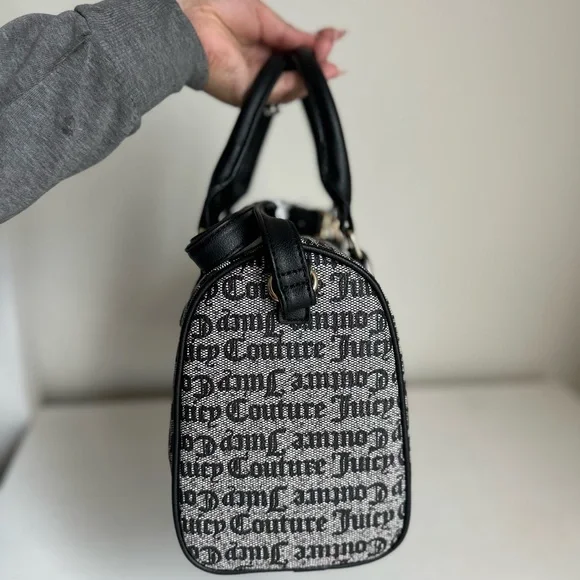 Juicy Couture Black Beige/ Liquorice Freshly Picked Satchel - Picture 2 of 4